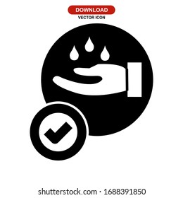 hands washing icon or logo isolated sign symbol vector illustration - high quality black style vector icons
