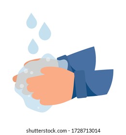 Handwaschpräventionsmethode Icon Vektorgrafik
