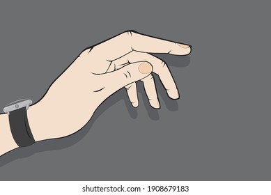 
hands wear watches vector, for education or logo