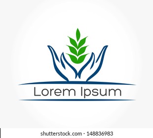 hands and wheat logo