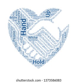 hands word cloud. tag cloud about hands