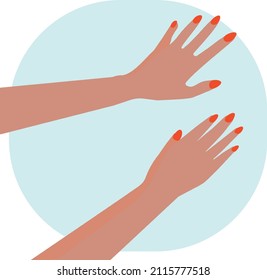 hands of a young woman. hands after manicure. classic manicure. female hands. fresh manicure
