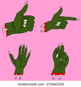 Hands zombie set