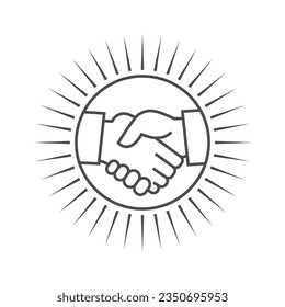 Handsahake Icon, Cooperation Icon Design Element
