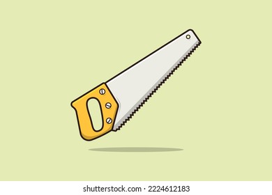 Handsaw Carpentry tool vector illustration. Construction working equipment repair tool icon concept. Hand tools for repair, building, construction and maintenance.