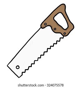 handsaw / cartoon vector and illustration, hand drawn style, isolated on white background.