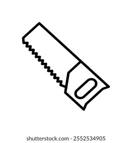 Handsaw icon line style transparent