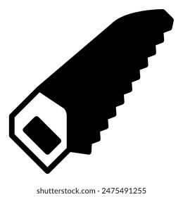 Handsaw icon or logo illustration outline black style