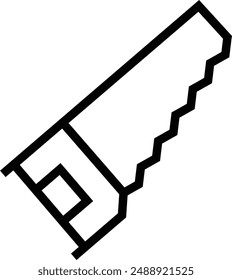 icono de sierra. Diseño de estilo lineal delgado aislado sobre fondo blanco