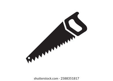 Handsaw icon vector silhouette isolated in white background