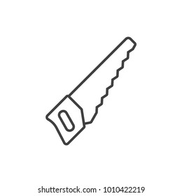 Handsaw line icon.