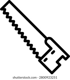 Handsaw Line Icon and Vector