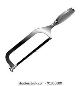 handsaw over white background, abstract vector art illustration