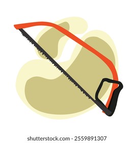 handsaw sharp carpentry tool with handles set realistic vector illustration.