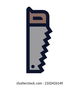 Handsaw. Simple Vector Color Icon.