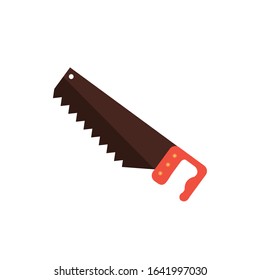 handsaw tool construction isolated detailed style vector illustration design