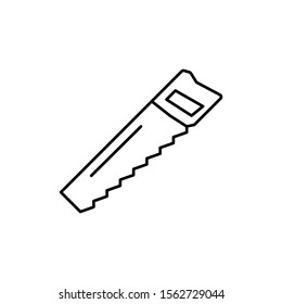 Handsaw tool icon. Simple line, outline vector of construction tools icons for ui and ux, website or mobile application