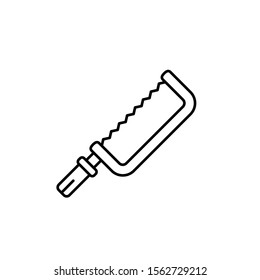 Handsaw tool icon. Simple line, outline vector of construction tools icons for ui and ux, website or mobile application