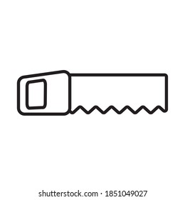 handsaw tool line style icon vector illustration design