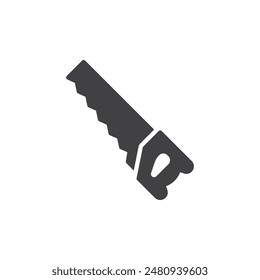 Handsaw tool vector icon. filled flat sign for mobile concept and web design. Hand saw glyph icon. Symbol, logo illustration. Vector graphics