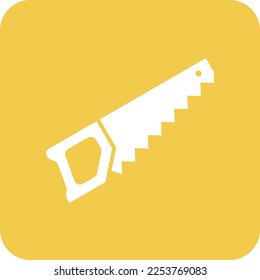 Icono vectorial de la sierra de mano. Se puede usar para imprimir, móviles y aplicaciones web.