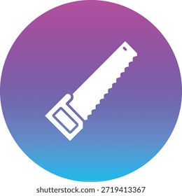 Ícone de vetor de serra manual. Pode ser usado para impressão, aplicativos móveis e da Web.