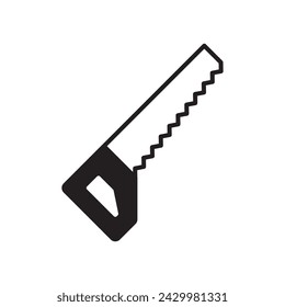 Handsaw vector icon. Saw tool flat sign design. Saw flat symbol pictogram. UX UI handsaw icon
