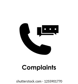 handset, bubble, complaints icon. One of business collection icons for websites, web design, mobile app