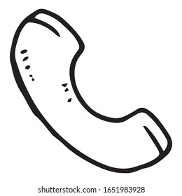 Handset, call icon. Vector illustration of a phone call logo. Hand drawn smartphone call icon.