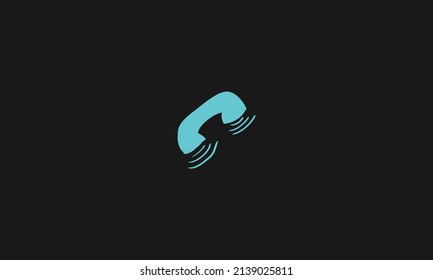 Handset, call icon. Vector illustration of a phone call logo. Hand-drawn logo vector