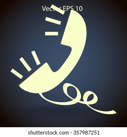 Handset, conversation vector illustration