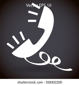 Handset, conversation vector illustration