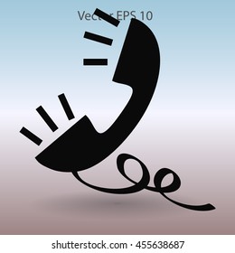 Handset, conversation vector illustration