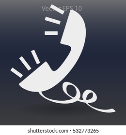 Handset, conversation vector illustration