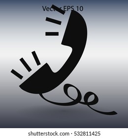 Handset, conversation vector illustration