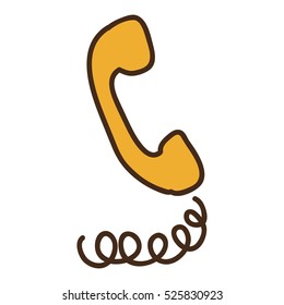 handset with cord design icon