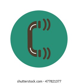 Handset flat icon, illustration on white background