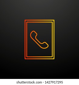 handset in frame nolan icon. Elements of mobile banking set. Simple icon for websites, web design, mobile app, info graphics