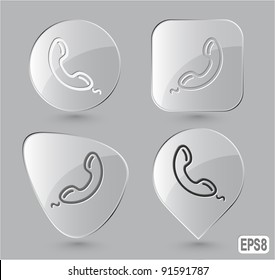 Handset. Glass buttons. Vector illustration.