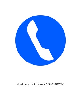 Handset glyph icon, isolated on white background