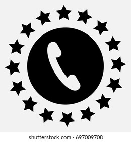 Handset icon, classic phone vector illustration
