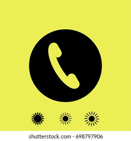 Handset icon, classic phone vector illustration