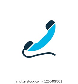 Handset icon colored symbol. Premium quality isolated call element in trendy style.