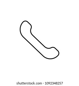 handset icon. Element of simple travel icon for mobile concept and web apps. Thin line handset icon can be used for web and mobile on white background