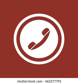 Handset  icon. Flat design.