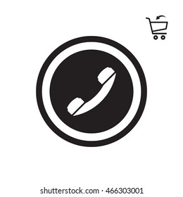 Handset  icon. Flat design.