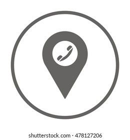 Handset icon. Flat design.