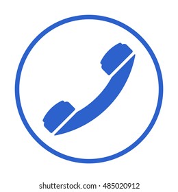 Handset  icon. Flat design.