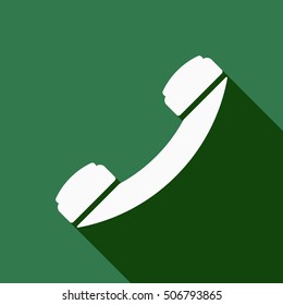 Handset  icon. Flat design.