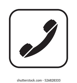 Handset  icon. Flat design.